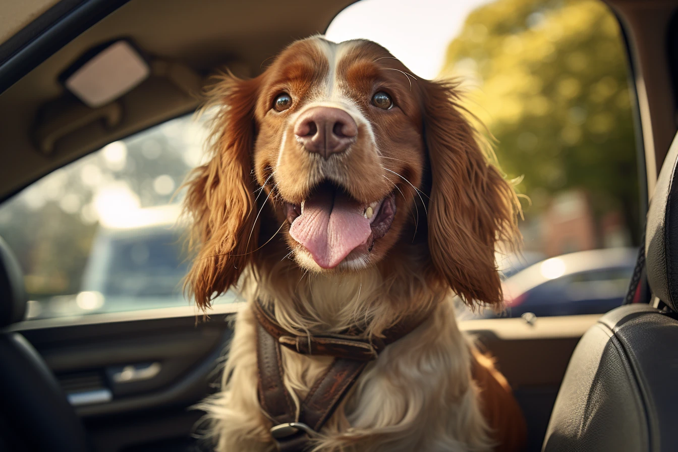 Honda Fit back seat cover for English Cocker Spaniels