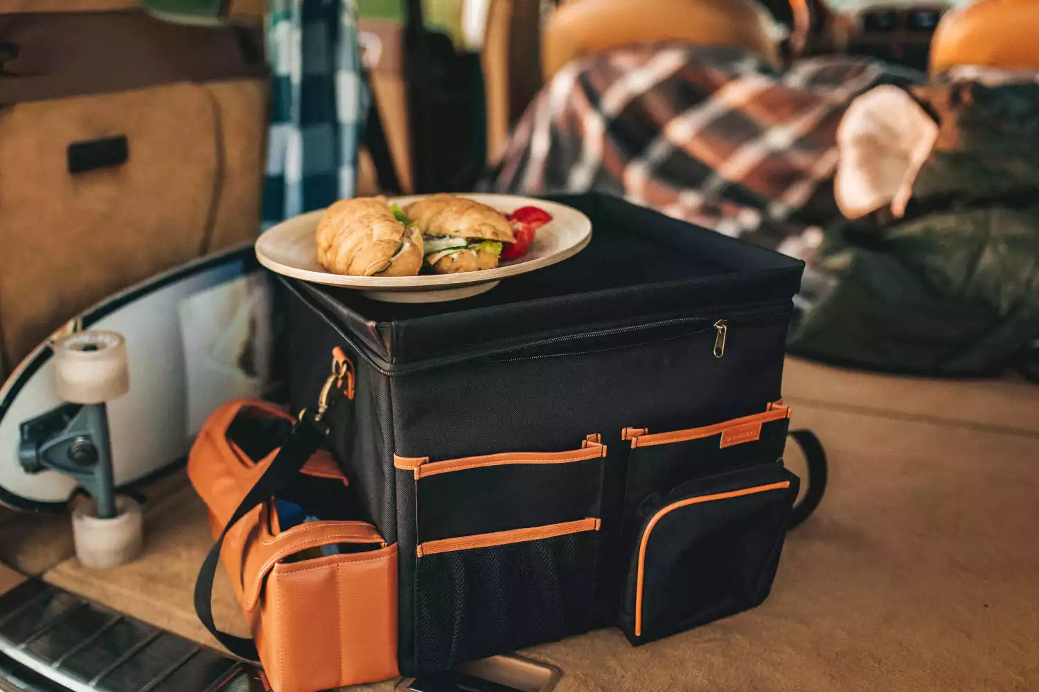 Chevrolet Tahoe organizer for road trip