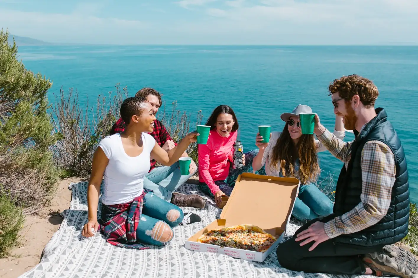 picnic blanket beach